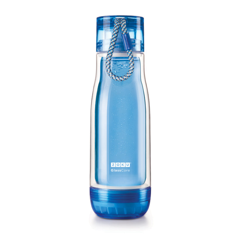 Double Wall Suspended Glass Core Water Bottle | Multiple Colors