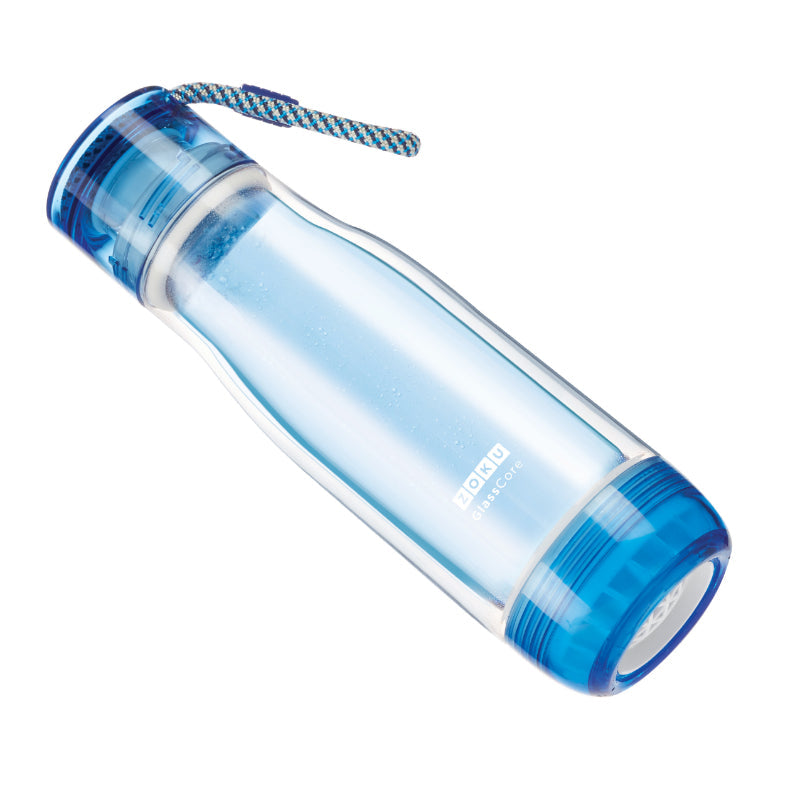 Double Wall Suspended Glass Core Water Bottle | Multiple Colors