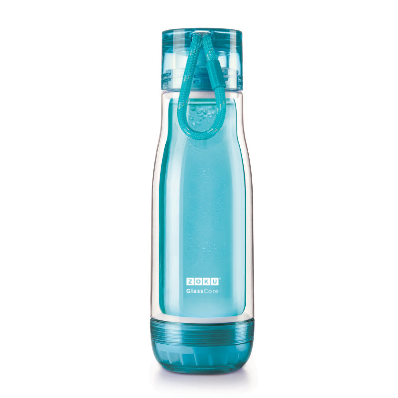 Double Wall Suspended Glass Core Water Bottle | Multiple Colors