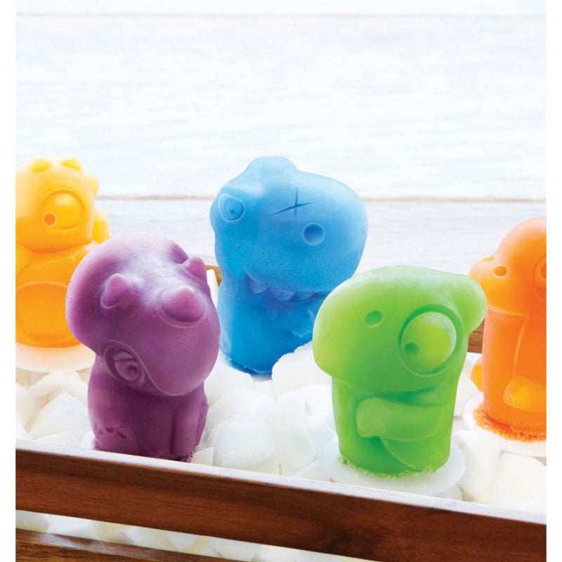 Dinosaur Green Ice Pop Maker with 6 Popsicle Mold