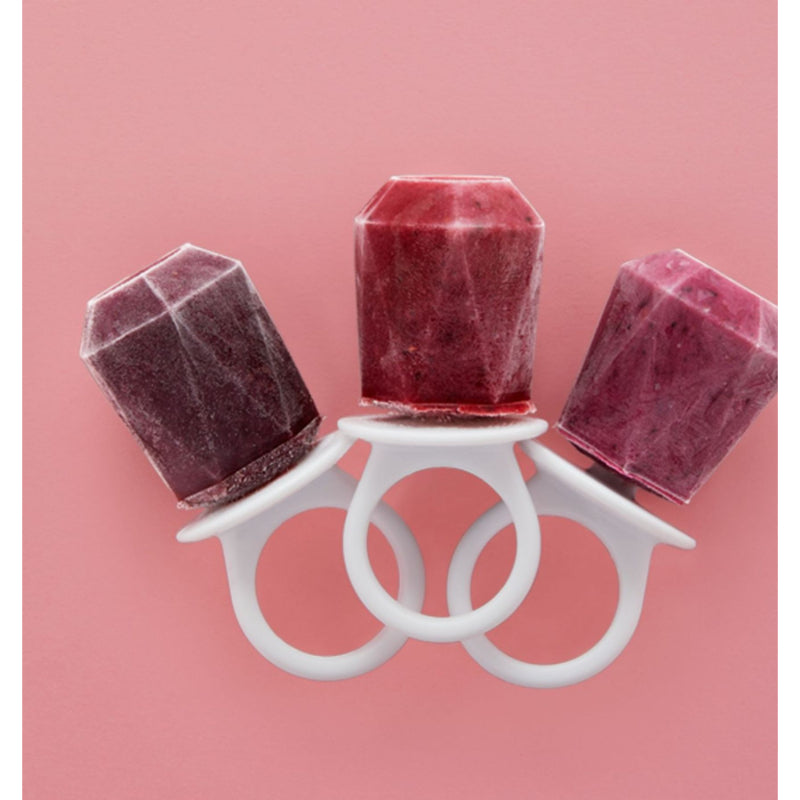 Ring Purple Gems Ice Pop Maker with 8 Popsicle Molds