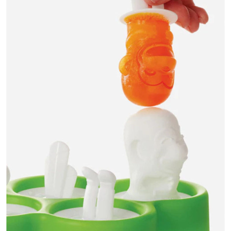 Safari Green Animal Ice Pop Maker with 4 Popsicles Molds