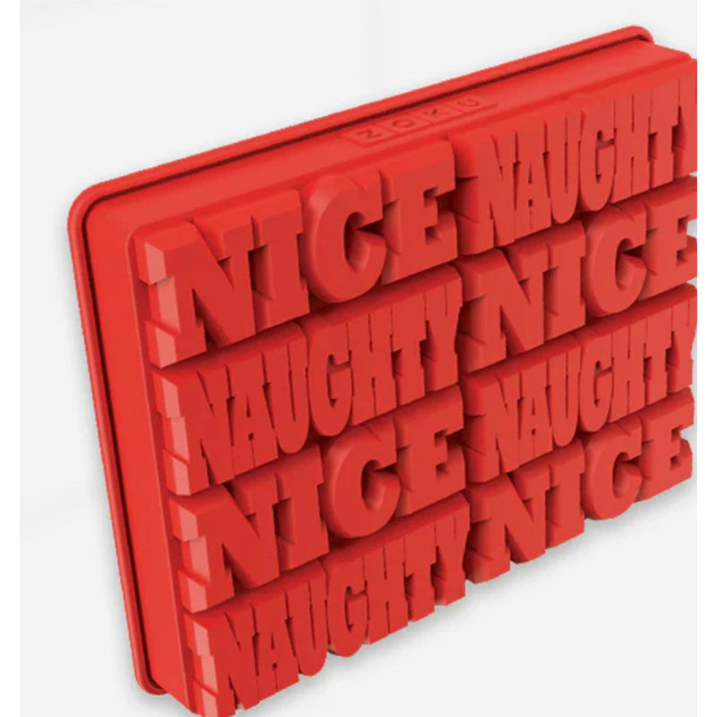 Naughty Nice Red Silicone Ice Mold Tray