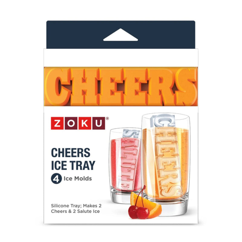 Cheers Salute Silicone Orange Ice Mold Tray | Set of 4