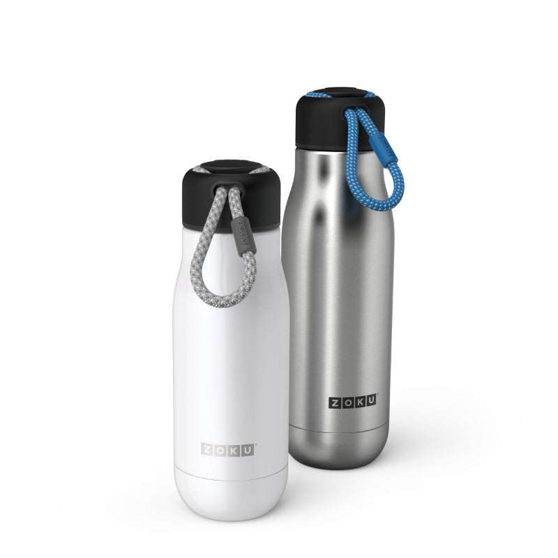 Silver Stainless Steel Vaaccum Insulated Water Bottle | 350ml
