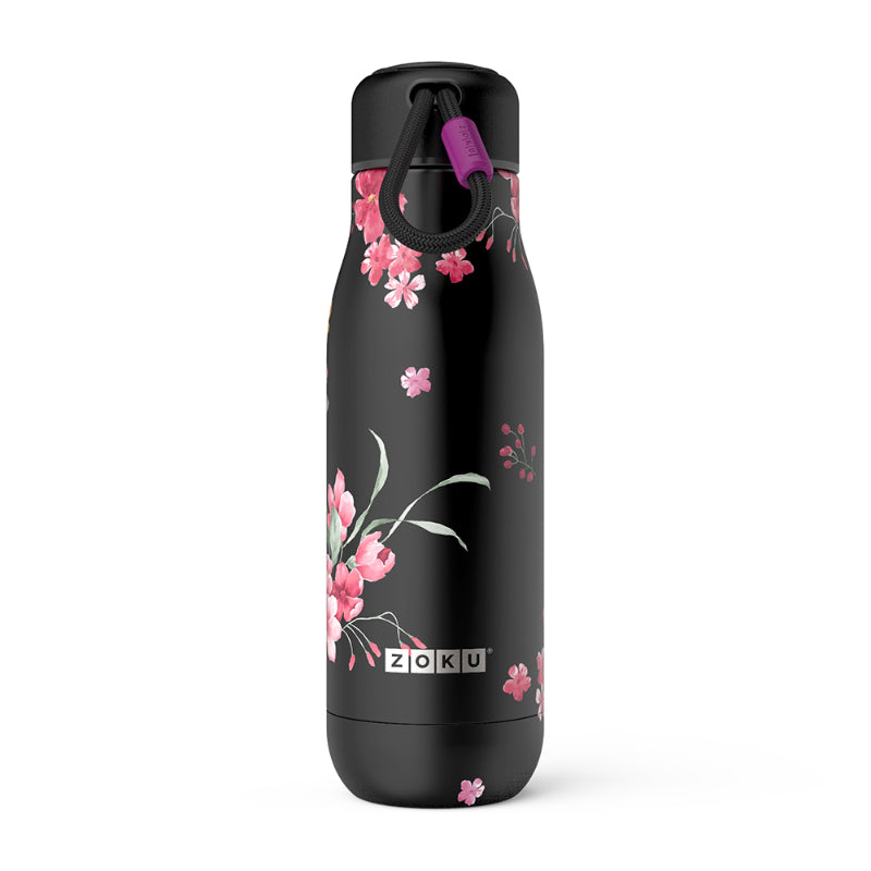 Midnight Floral Printed Classic Stainless Steel Water Bottle