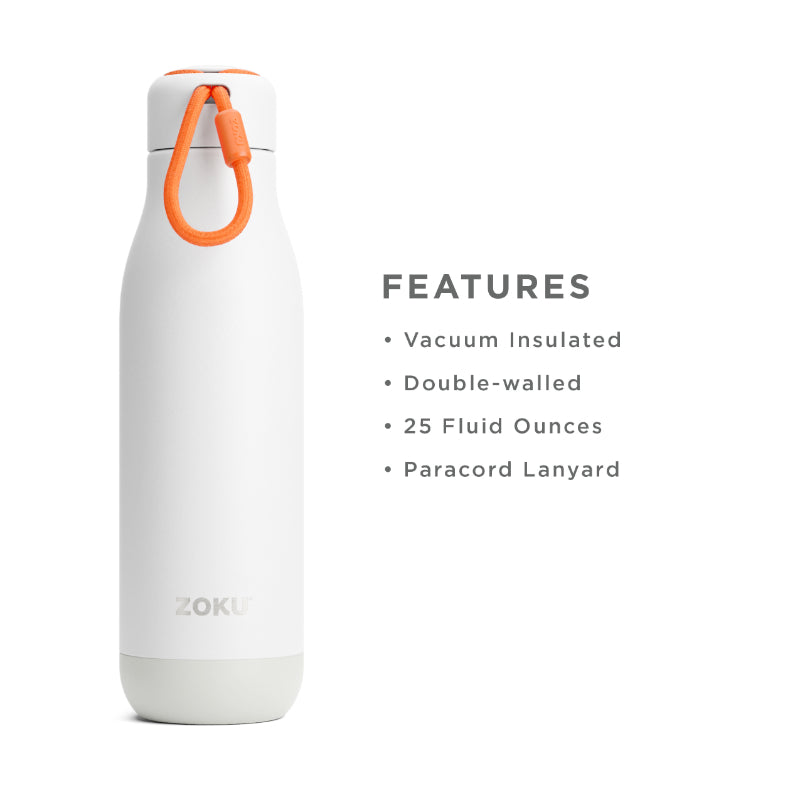 Powder Coated Stainless Steel Vaccum Insulated Water Bottle | 750ml | Multiple Colors