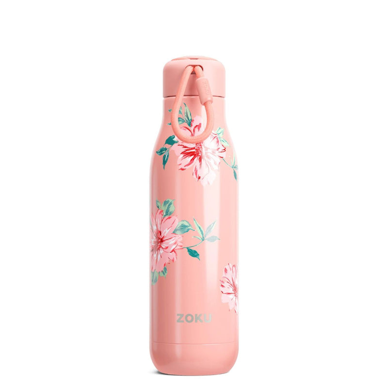 Stainless Steel Vaccum Insulated Pink Rose Petal Water Bottle | 750ml
