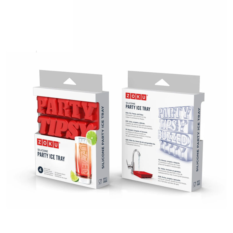 Party Silicone Red Ice Mold Tray | Set of 4