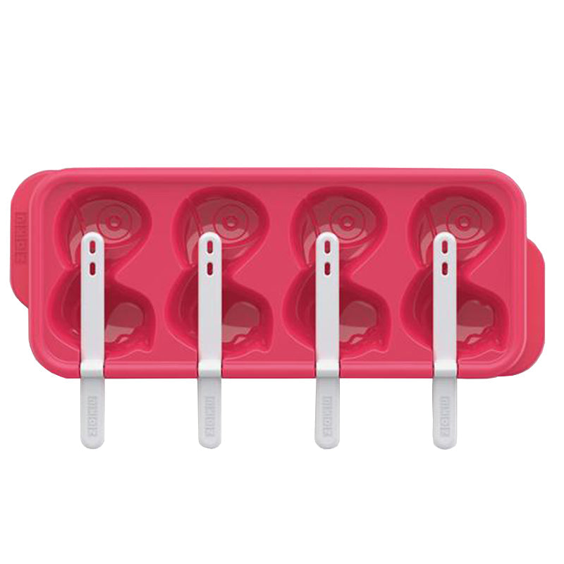 Flamingo Pink Ice Pop Maker Tray with 4 Popsicle Molds