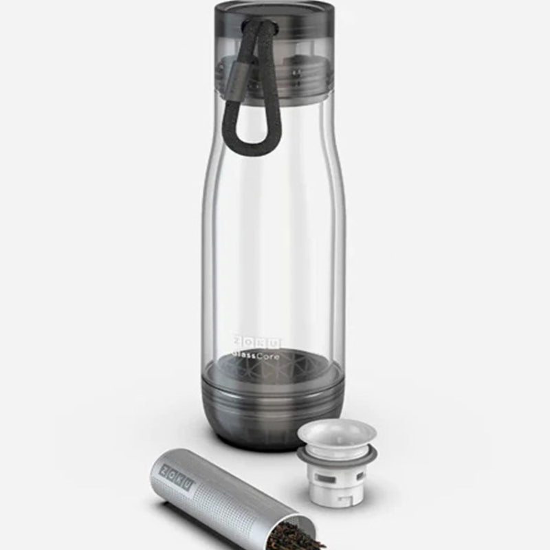 Glass Core Bottle with Stainless Steel Tea Infuser | 475ml