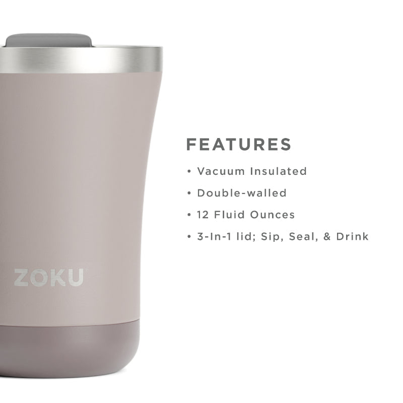 3 in 1 Stainless Steel Vaccum Insulated Tumbler | 350ml | Multiple Colors