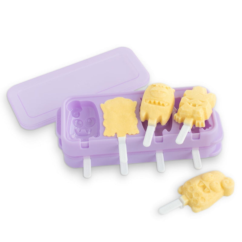 Monster Purple Ice Pop Maker Tray with 4 Popsicle Molds