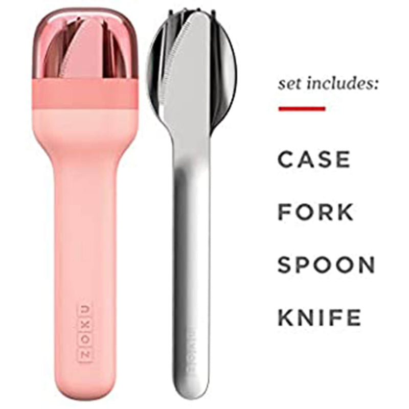 Pocket Stainless Steel Cutlery with Travel Case | Set of 3 | Multiple Colors