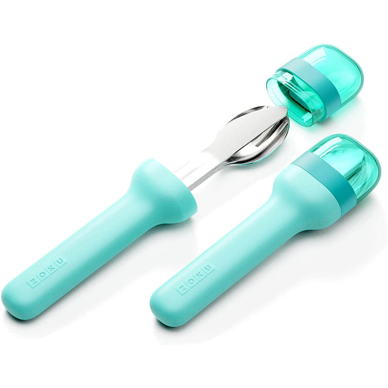 Pocket Stainless Steel Cutlery with Travel Case | Set of 3 | Multiple Colors