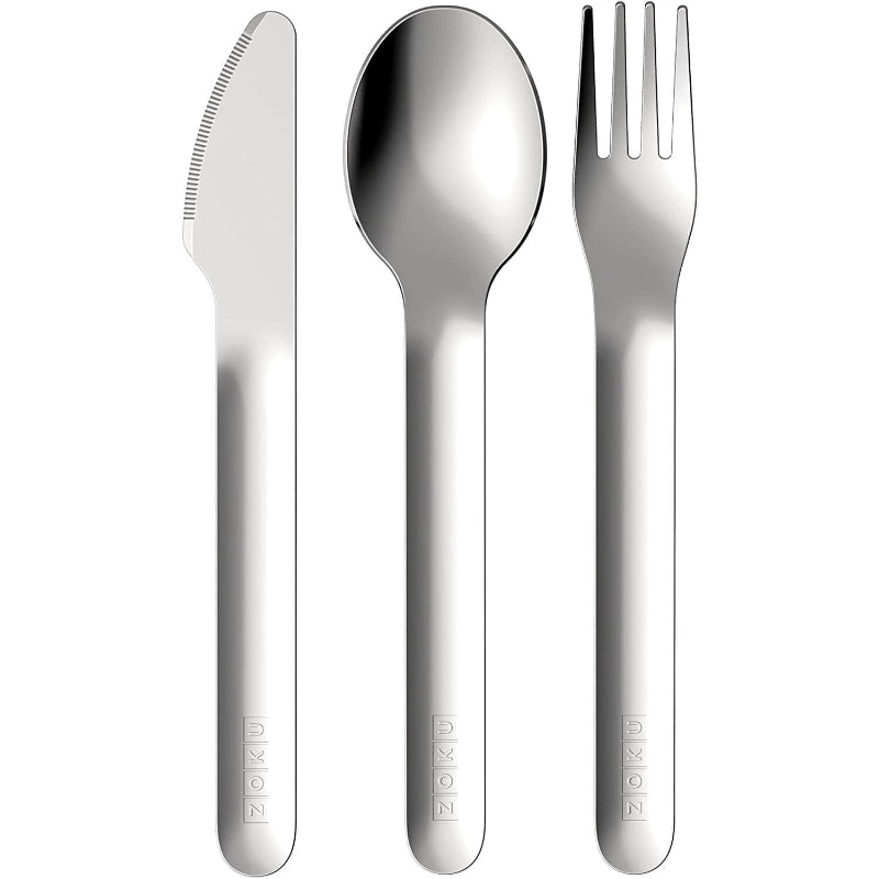 Pocket Stainless Steel Cutlery with Travel Case | Set of 3 | Multiple Colors