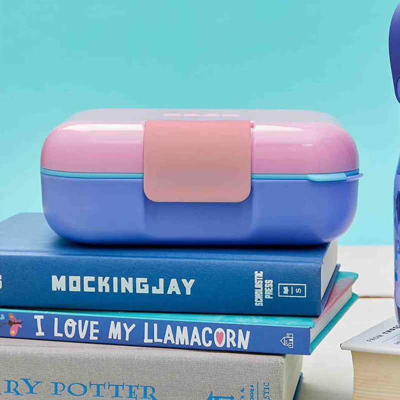 Neat Bento Jr. Kids Pink Lunch Box with Attached Tray and Small Container
