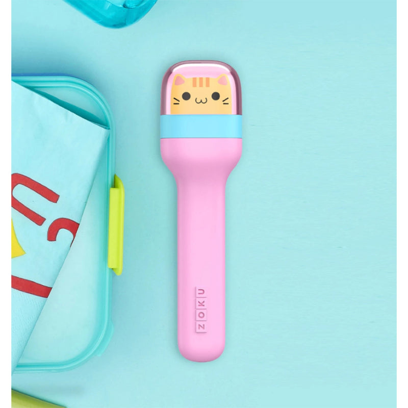 Kitty Kids Pocket Stainless Steel Cutlery with Pink Travel Case