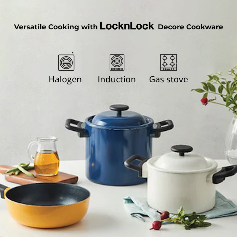 LocknLock Decore Green Sauce Pan  | Safe for all cooktops|  2.4 Litres