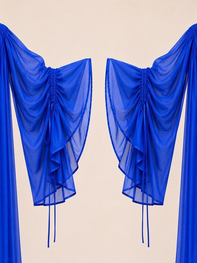 Detachable Flying Dress Cape, 5 Layer Shrug, Bridal, Maternity & Photoshoot Wear(V)