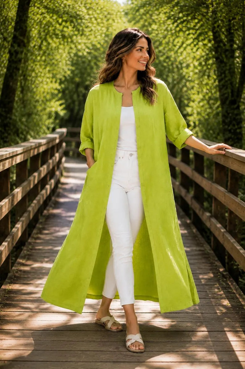 Elegant Lavender Shrug for Women, Long Kimono Cardigan, Summer Layering Piece, Casual Daily Wear Cover Up(V)