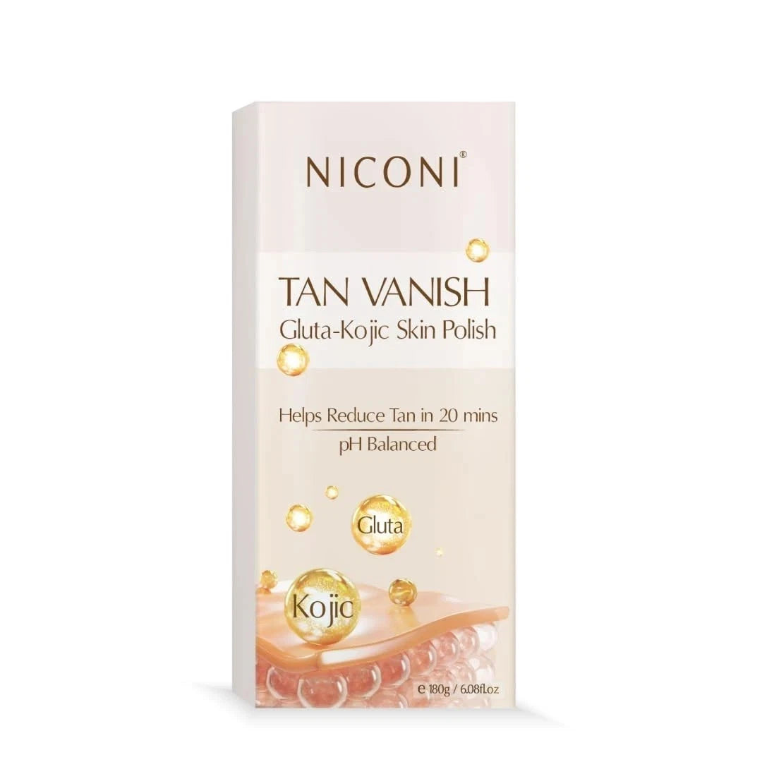 NICONI Tan Vanish Gluta-Kojic Skin Polish Helps Reduce Tan in 20 Mins 180g