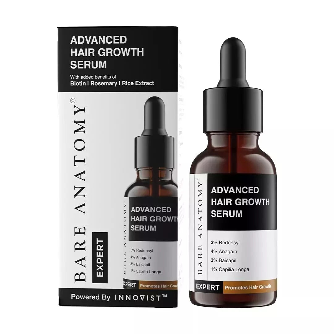 Bare Anatomy Advanced Hair Growth Serum - Redensyl, Anagain, Baicapil - 30ml