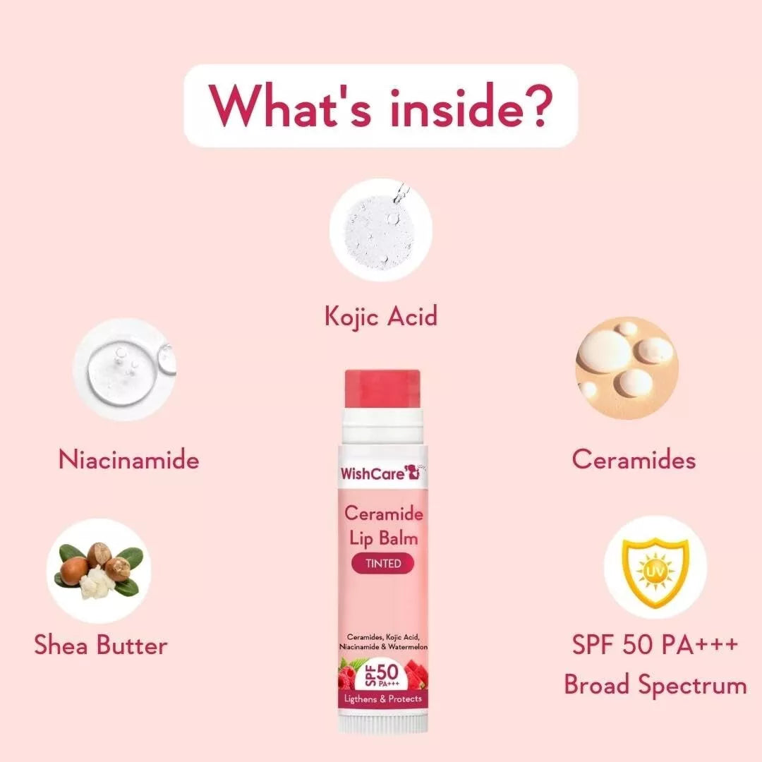 WishCare Tinted Ceramide Lip Balm For Lip Lightening 5gm