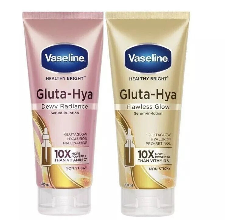 Vaseline GlutaGlow-Hya Dewy Radiance&Flawless Glow Serum200+200ml
