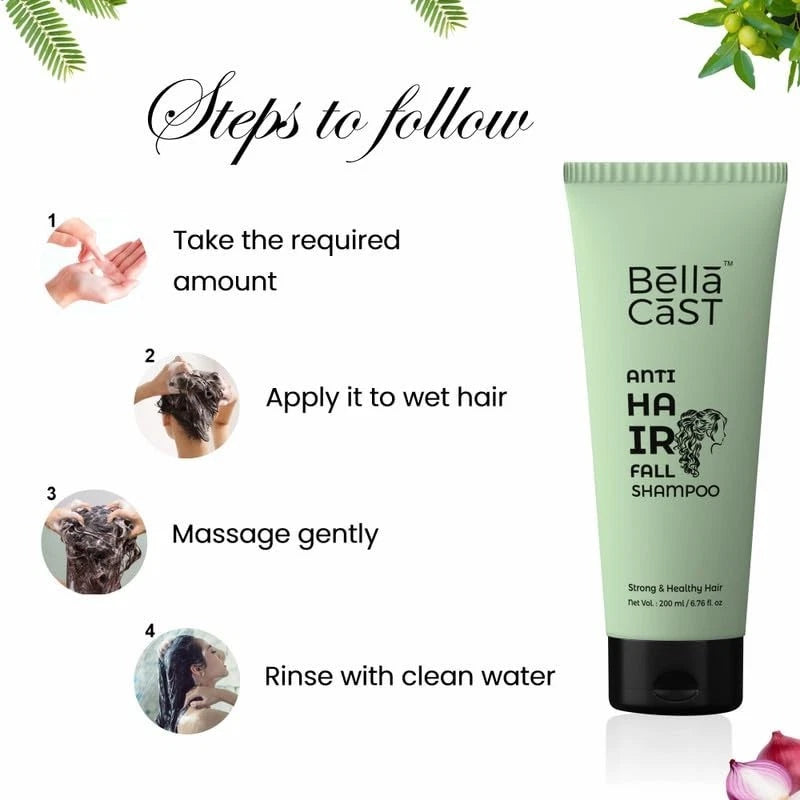 Bella Cast Anti Hairfall Shampoo Enriched with Amla, Aloe Vera Shampoo 200ml