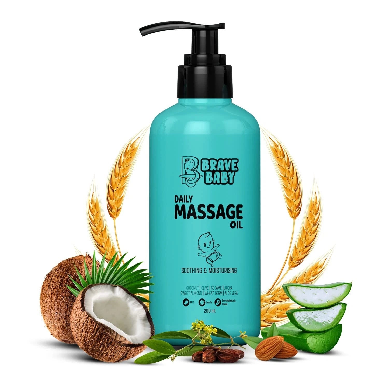 Brave Baby Daily Massage Oil | Soothing Massage Oil for Babies 200ml