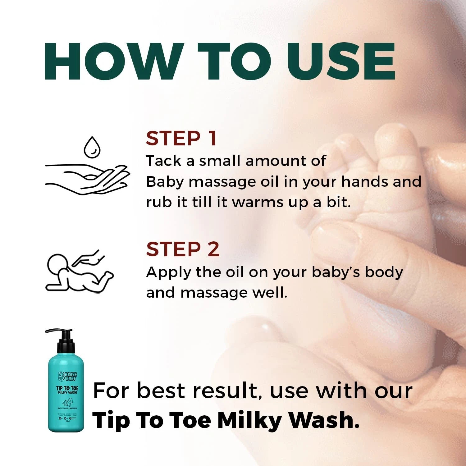 Brave Baby Daily Massage Oil | Soothing Massage Oil for Babies 200ml