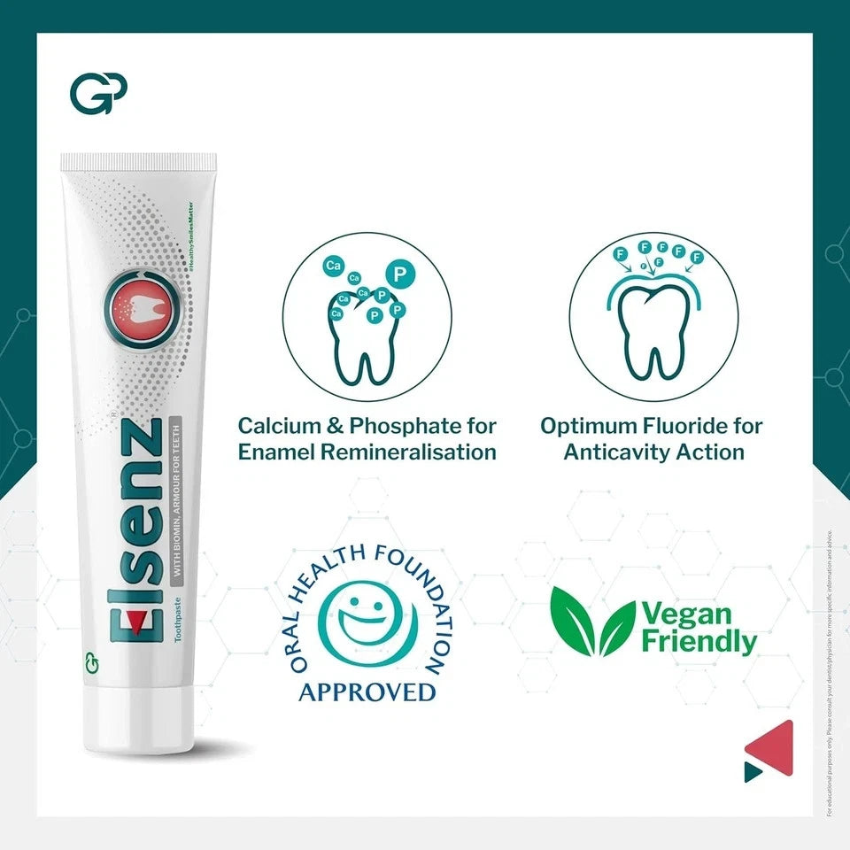 6x Elsenz Fluoride Toothpaste 70g Anti Cavity Enamel Repair Toothpaste Oral Care