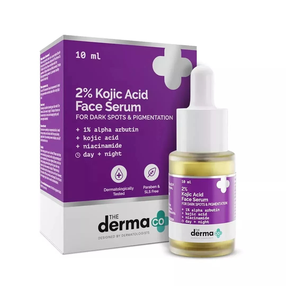 The Derma Co Brightening Face Serum – 2% Kojic Acid, 1% Alpha Arbutin & Niacinamide, 10 ml