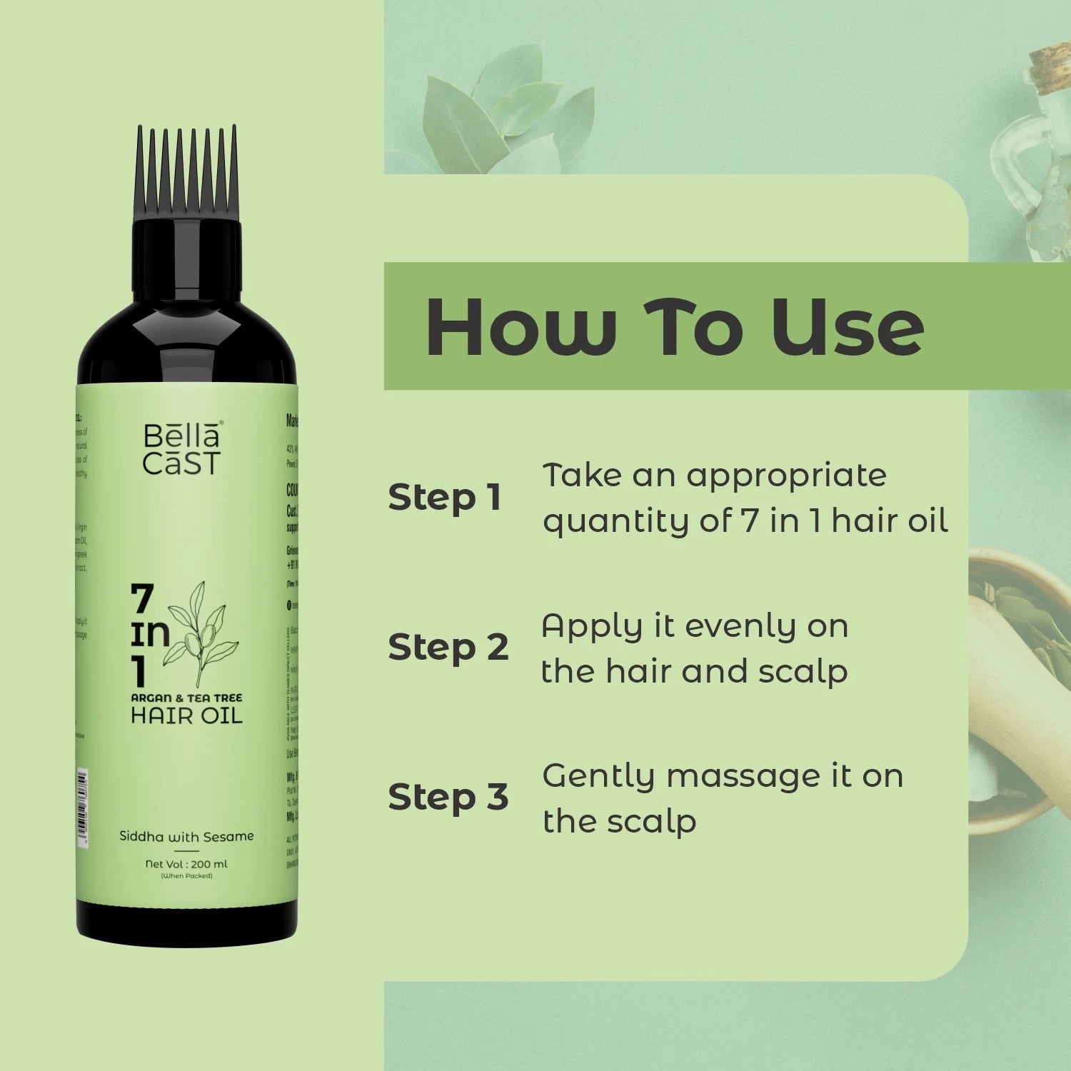 Bellacast 7-in-1 Hair Oil 200 ml | Nourishes, Strengthens & Hair Growth
