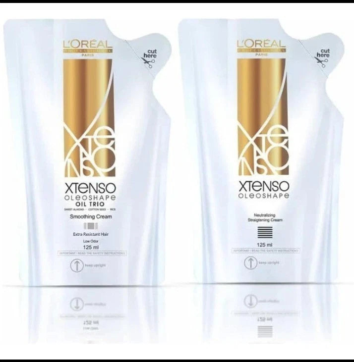 L'Oreal Professionnel X-Tenso Oleoshape Straightening Kit (Smoothing + Neutralizing Cream) – 125ml x2