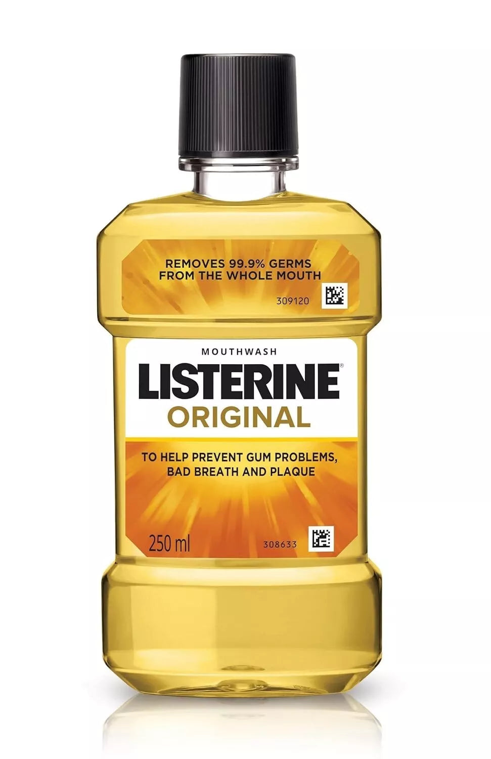 Pack of 4 Listerine Original Mouthwash 250ml