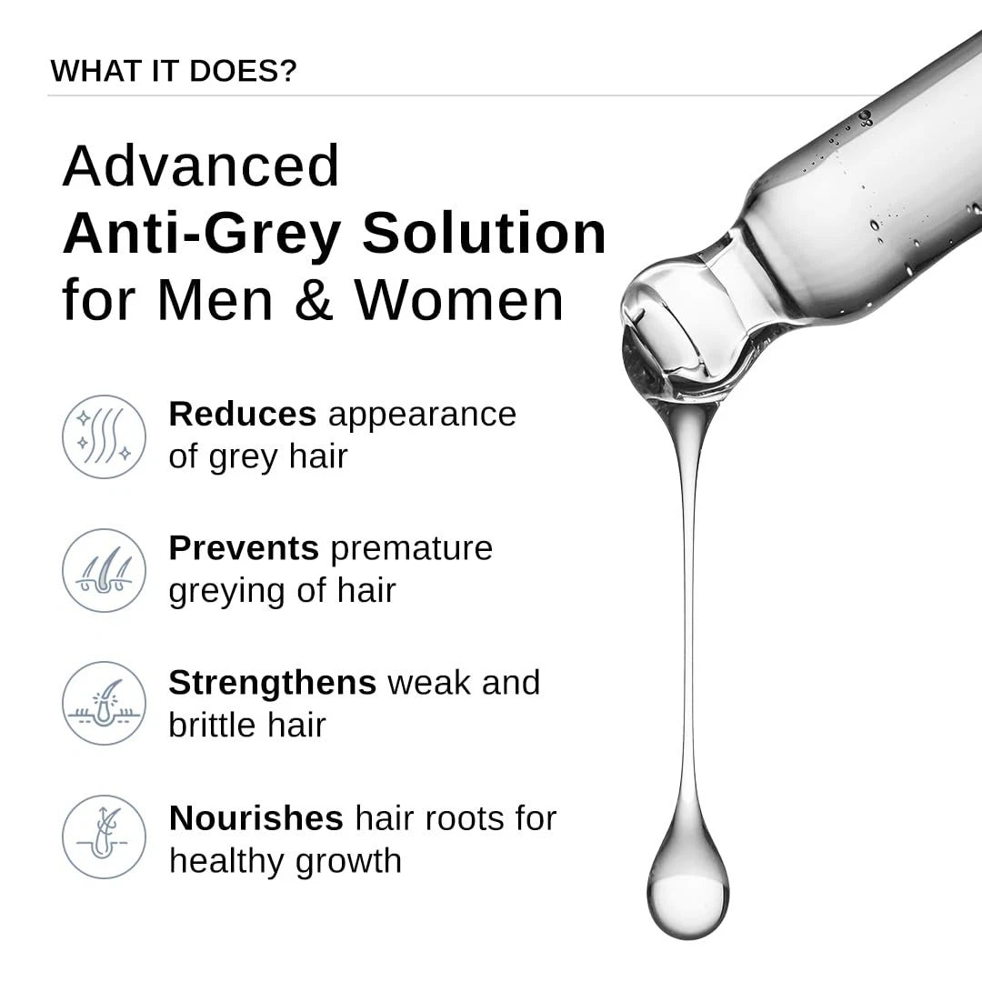 Bare Anatomy Advanced Anti-Grey Hair Serum 50ml | Supports Natural Hair Colour & Hair Health