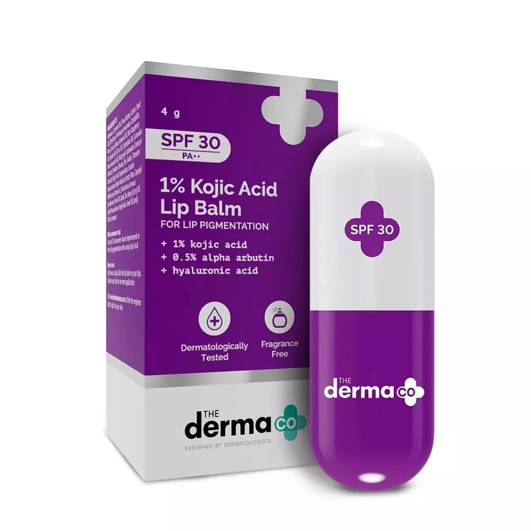 The Derma Co SPF 30 Lip Balm 1% Kojic Acid 4g