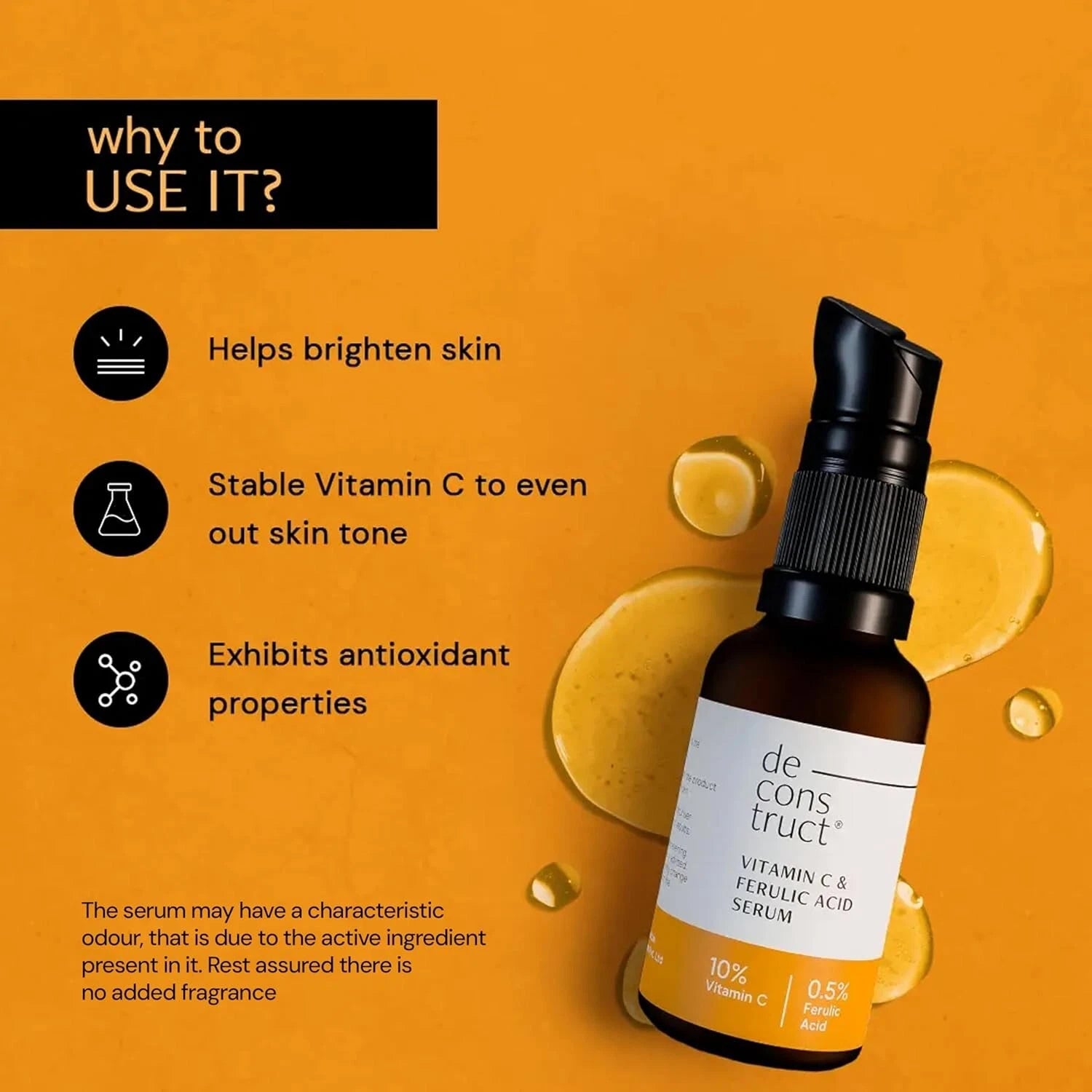 Deconstruct 10% Vitamin C Serum Non-Irritating & Non-Sticky 30ml