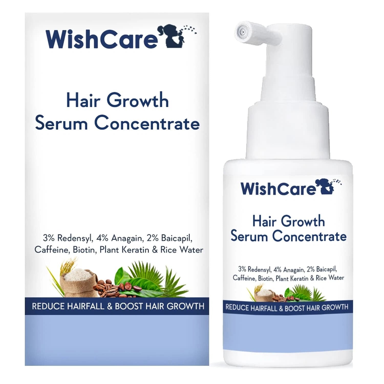 Share WishCare Hair Growth Serum Concentrate with Plant Keratin & Rice Water etc. 30ml