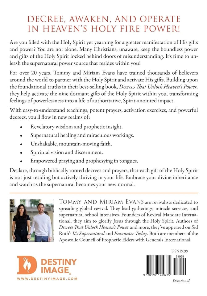 Decrees That Activate the Gifts of the Holy Spirit by Tommy & Miriam Evans Christian Spiritual Growth Book