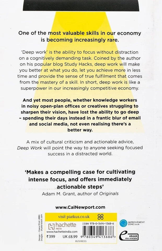 Deep Work by Cal Newport Rules for Focused Success in a Distracted World