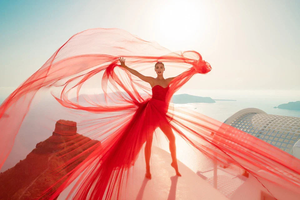 Flying Dress for Photoshoots: Iconic Long Flowy Gown